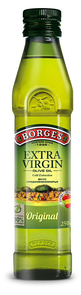Масло оливковое Borges Extra Virgin нерафинированное для салатов Испания, 250 мл