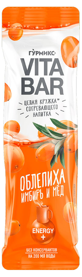 Основа для приготовления напитка Гурмикс Vitabar облепиха имбирь мед, 25 мл