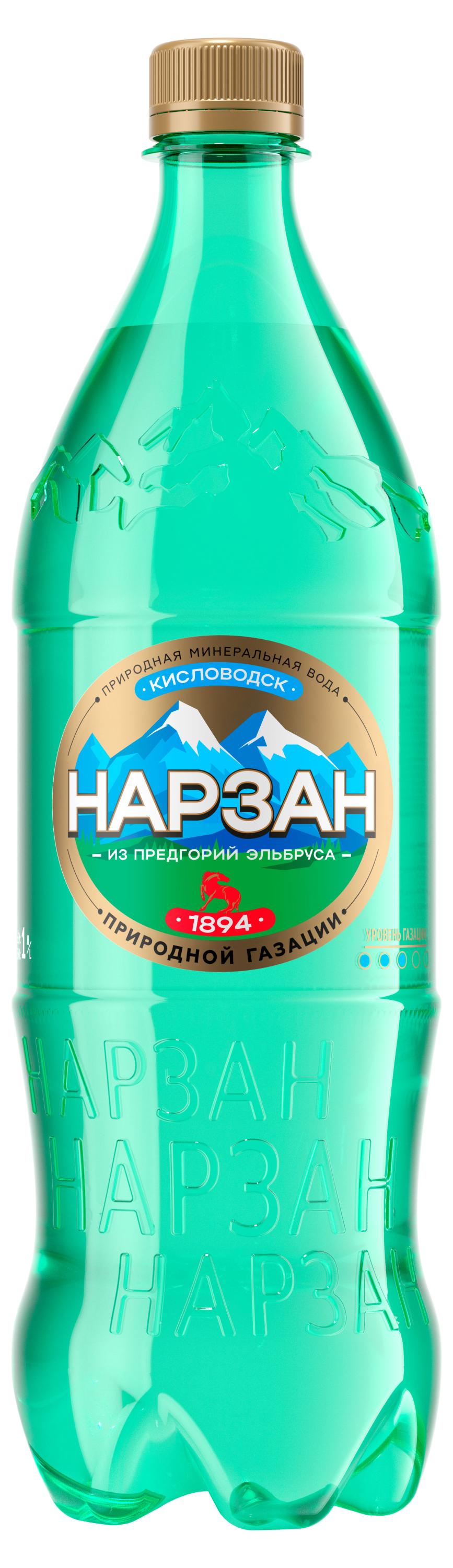 Вода минеральная Нарзан природной газации, 1 л