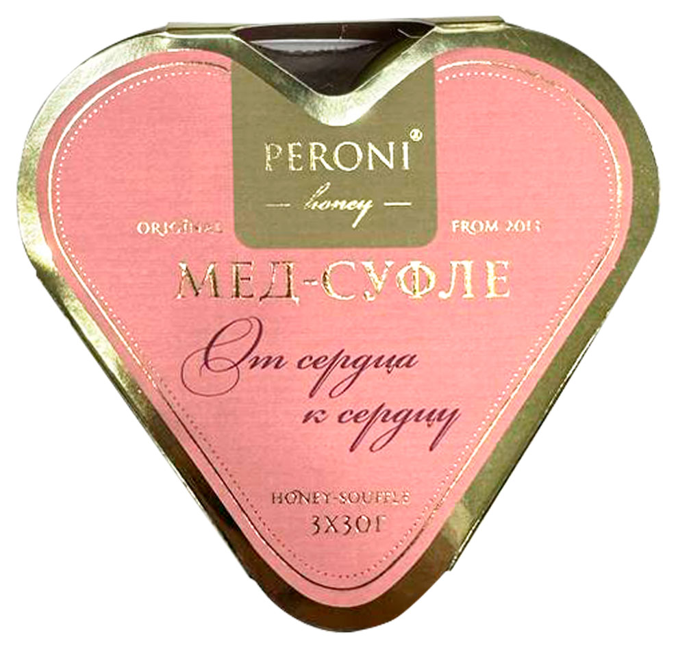 Набор меда-суфле Peroni От сердца к сердцу розовый, 3х30 г