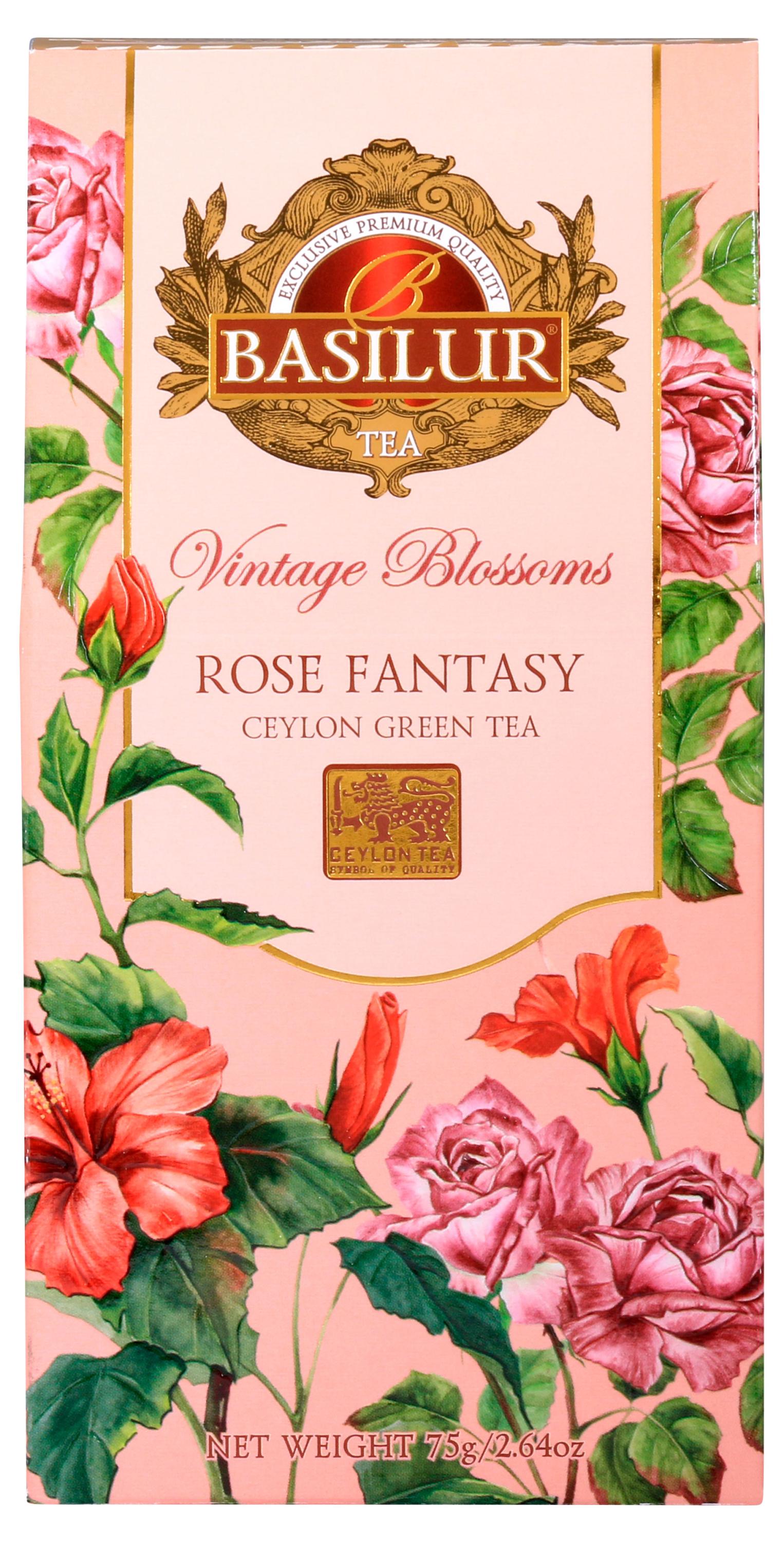 Чай зеленый Basilur Vintage Blossoms Rose Fantasy Шри-Ланка, 75 г