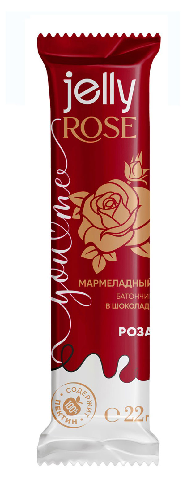 Батончик мармеладный Couturier Jelly Rose со вкусом розы в шоколаде, 22 г