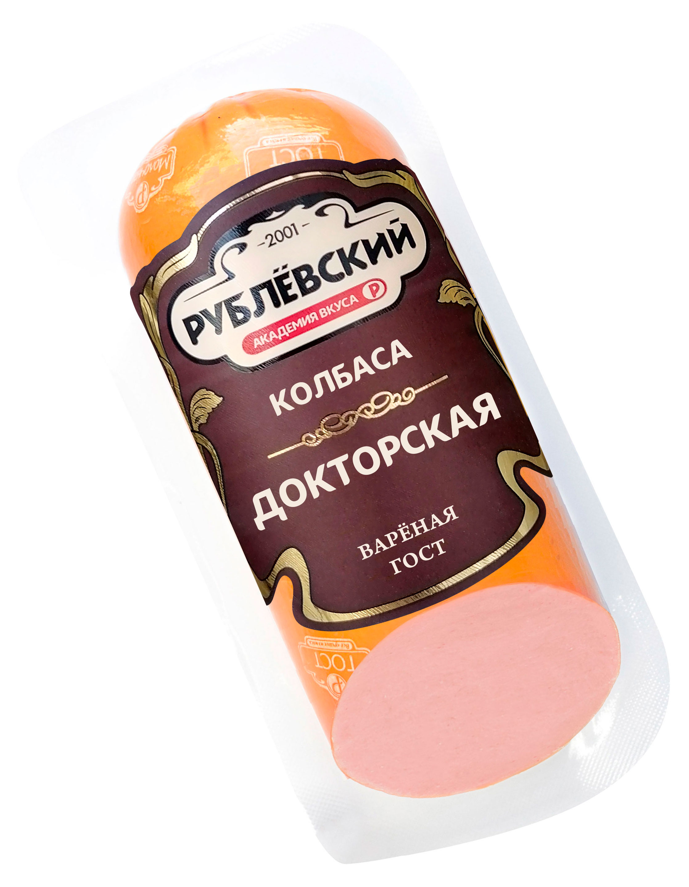 Колбаса вареная Рублёвский Докторская из свинины и говядины ГОСТ, ~ 0,5 кг