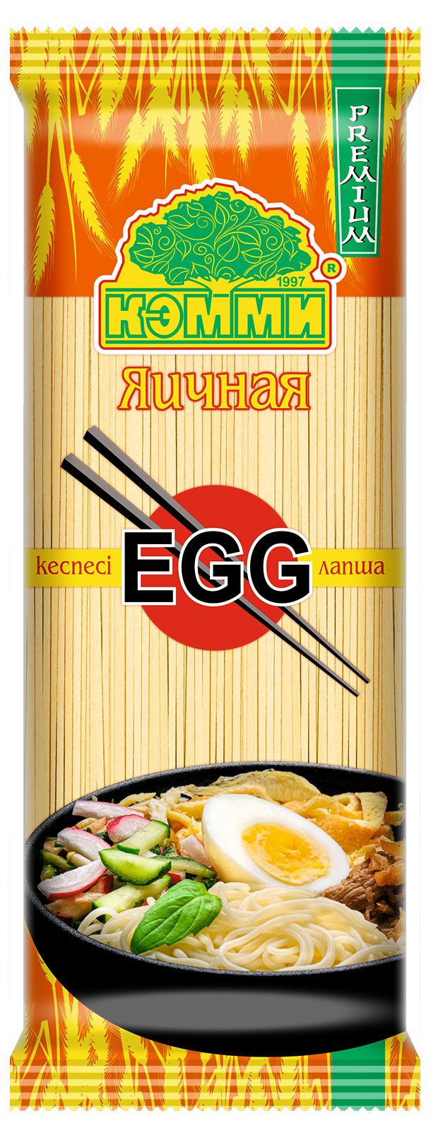 Лапша пшеничная КЭММИ Premium Яичная Казахстан, 250 г