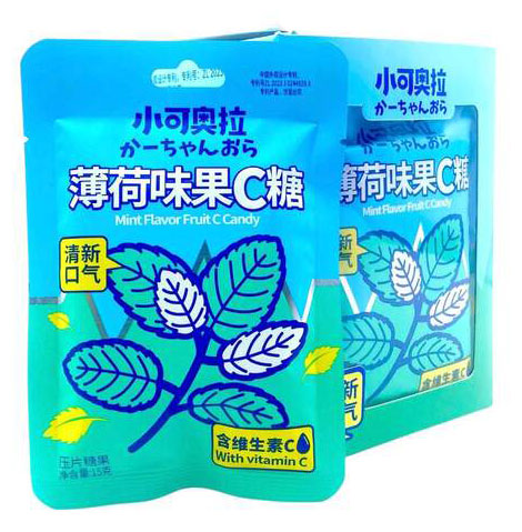 Конфеты Fruit C Candy Драже со вкусом ментола без добавления сахара Китай, 15 г