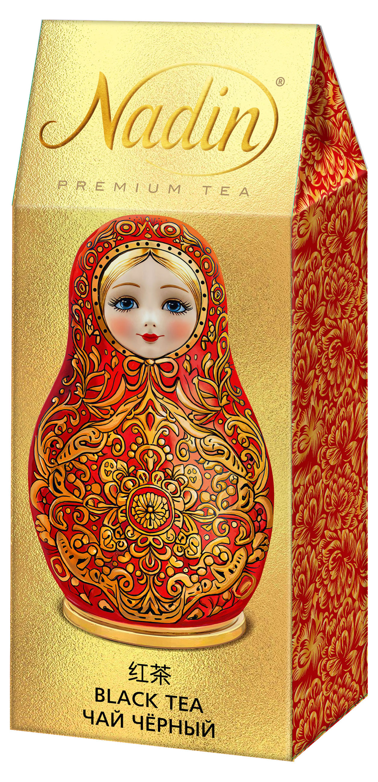 Чай черный Nadin с ароматом клубники и молочной карамели, 50 г