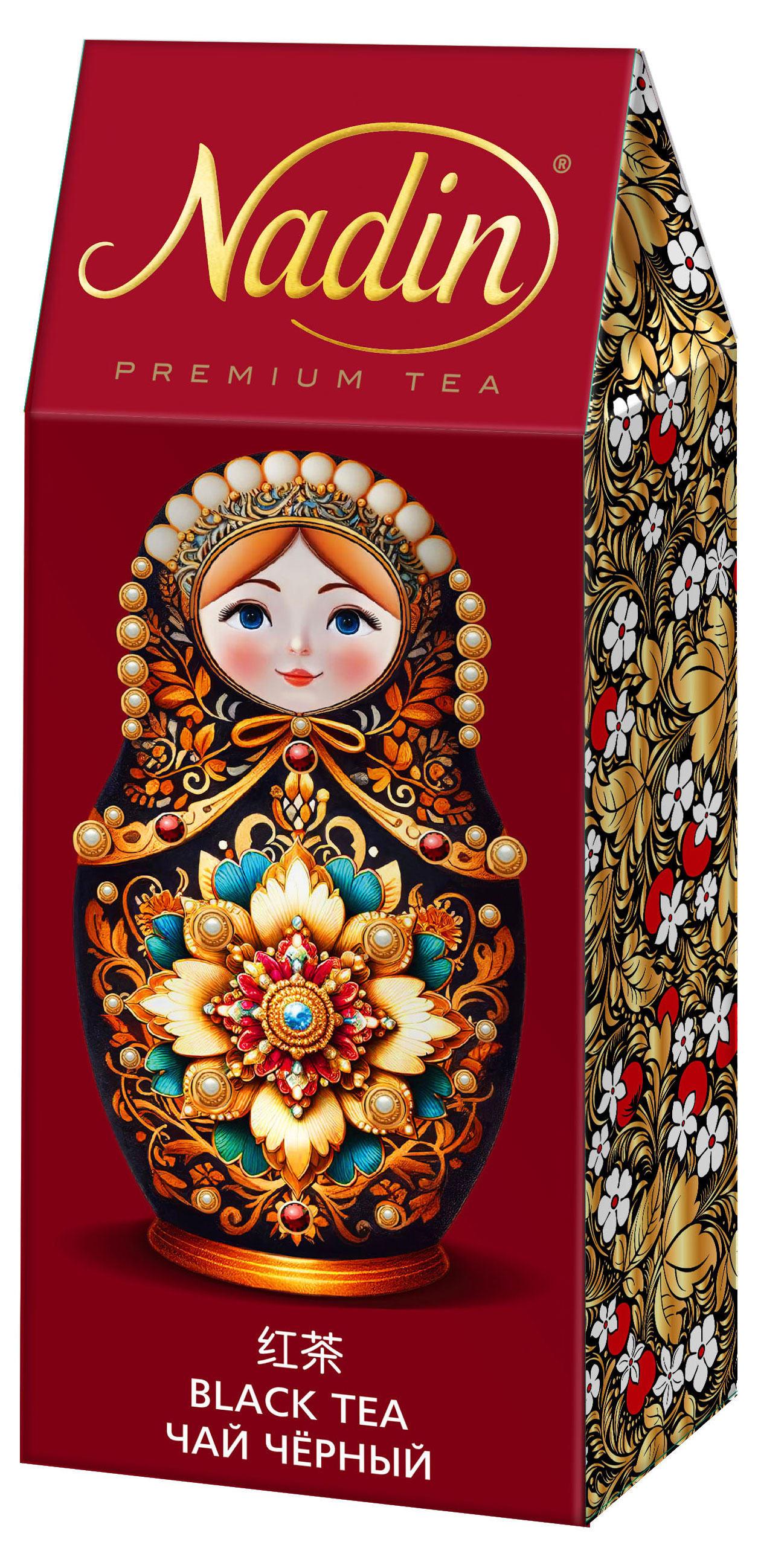 Чай черный Nadin Земляника со сливками, 50 г