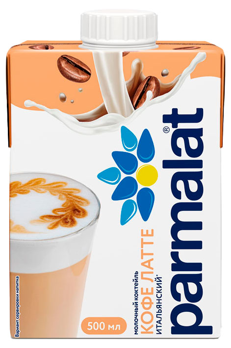 Коктейль кофейный молочный Parmalat Кофе Латте Итальянский стерилизованный БЗМЖ, 500 мл