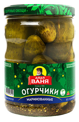 Огурцы Дядя Ваня маринованные, 950 г
