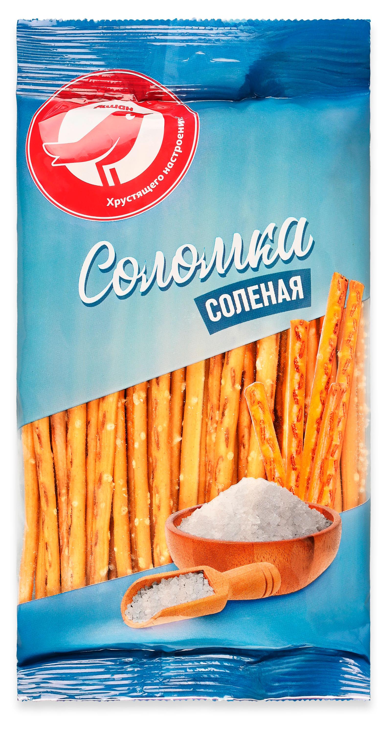 Соломка АШАН Красная птица соленая, 100 г