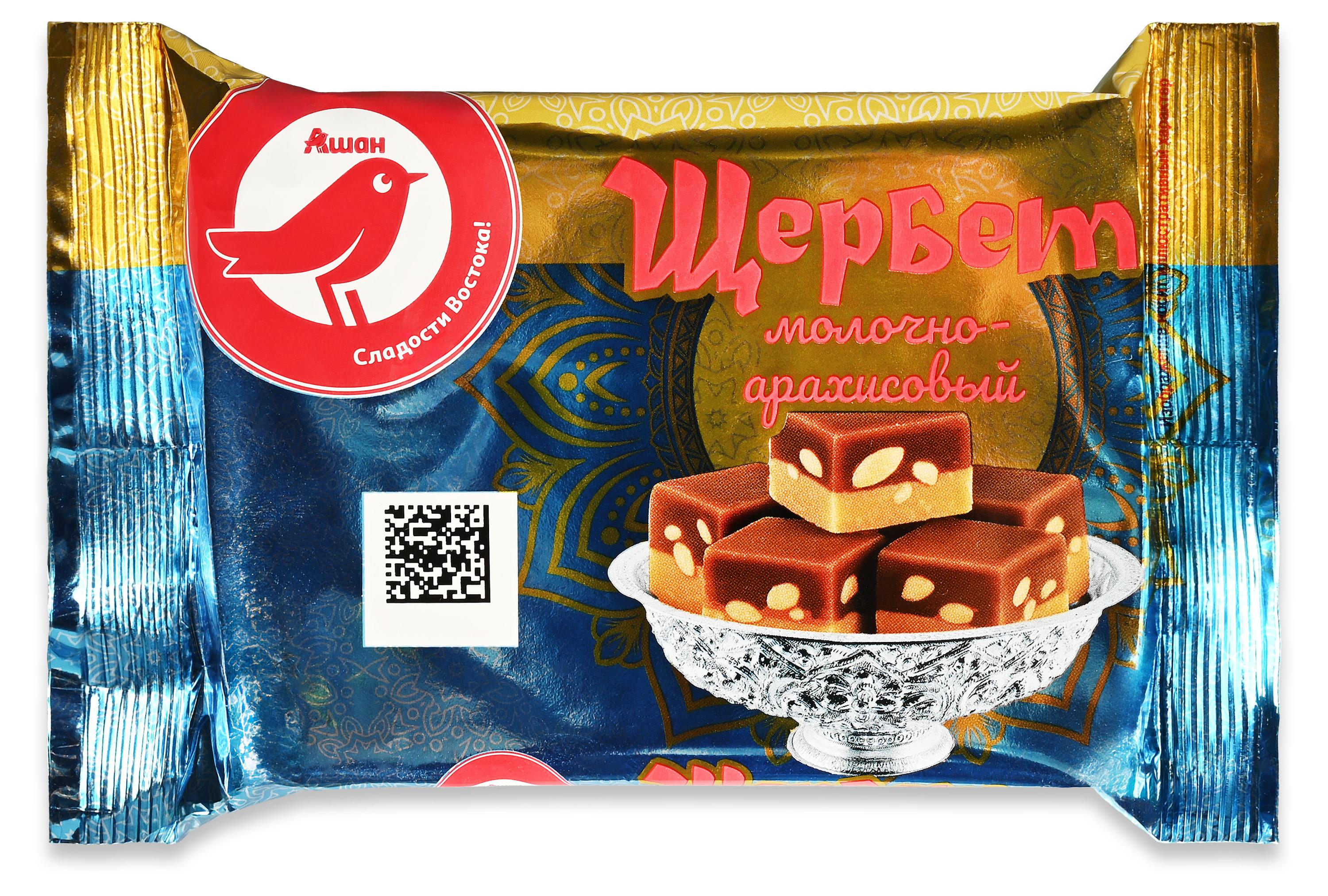 Щербет АШАН Красная птица молочно-арахисовый, 200 г