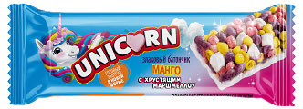 Батончик злаковый Unicorn Манго с маршмеллоу, 22 г