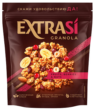 Гранола ExtraSi с фруктами ягодами и орехами, 300 г