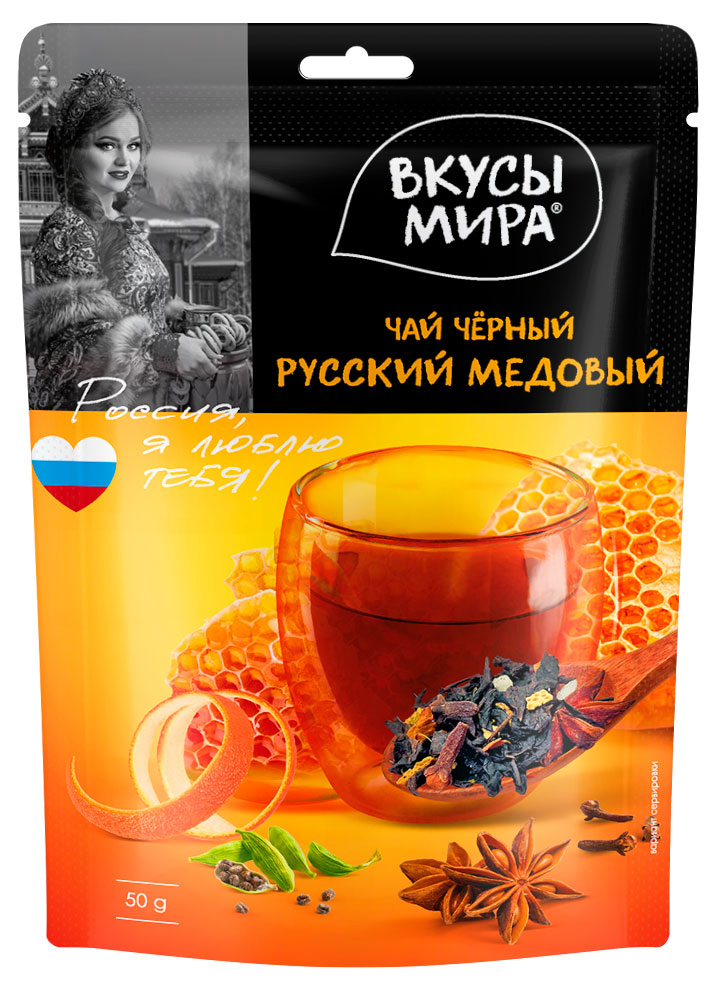 Чай черный Вкусы мира Русский медовый, 50 г