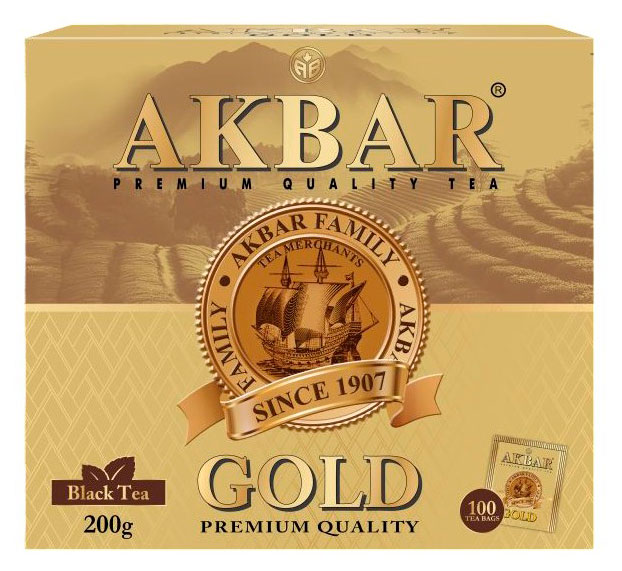 Чай черный AKBAR Gold, 100 шт х 2 г
