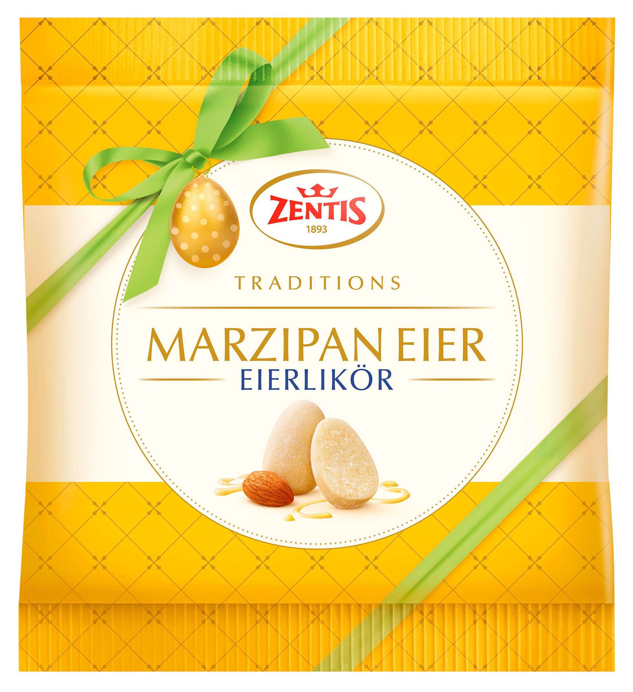 Яйца марципановые ZENTIS с яичным ликером, 125 г