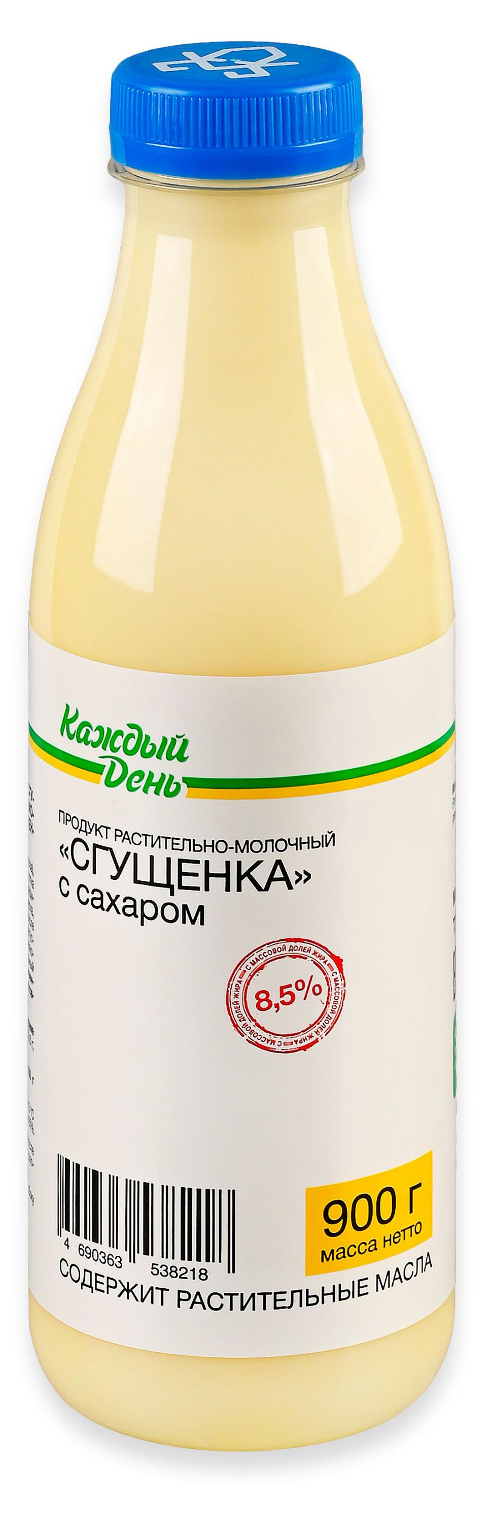 Продукт растительно-молочный Каждый день Сгущенка с сахаром 8,5% ЗМЖ, 900 г