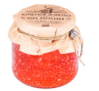 Икра горбуши Красное Золото зернистая соленая, 500 г