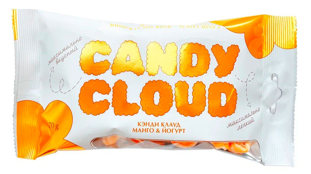 Попкорн готовый Candy Cloud в глазури со вкусом йогурта и манго, 70 г
