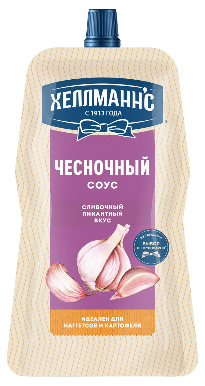 Соус Хеллманн'с Чесночный на основе растительных масел, 200 г