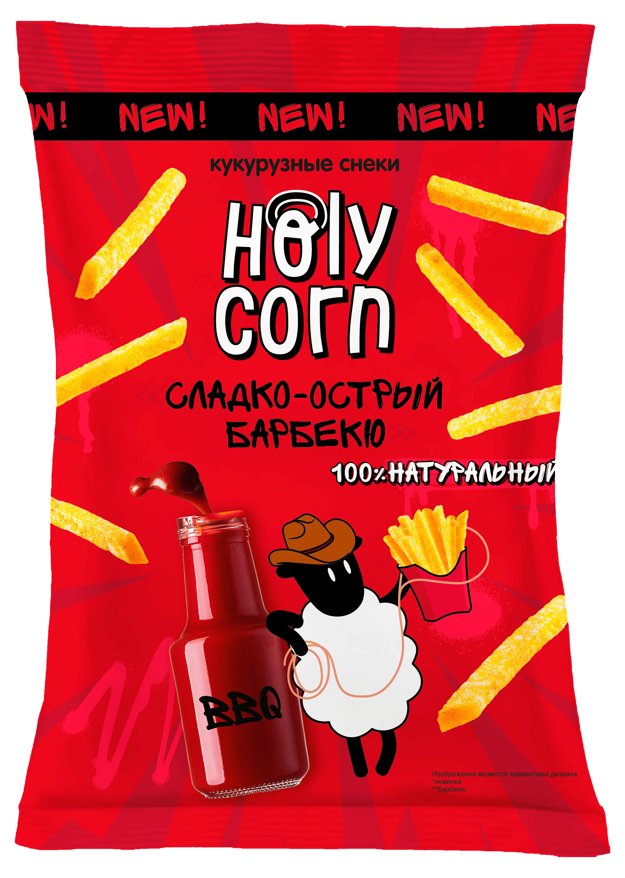 Снеки кукурузные Holy Corn со вкусом барбекю, 30 г