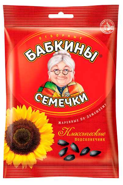 Семечки подсолнечника Бабкины семечки Классические обжаренные, 190 г