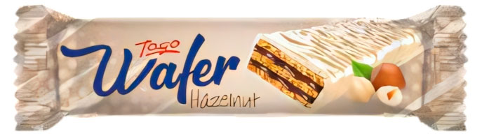 Вафли Wafer в белой глазури с орехом Турция, 30 г