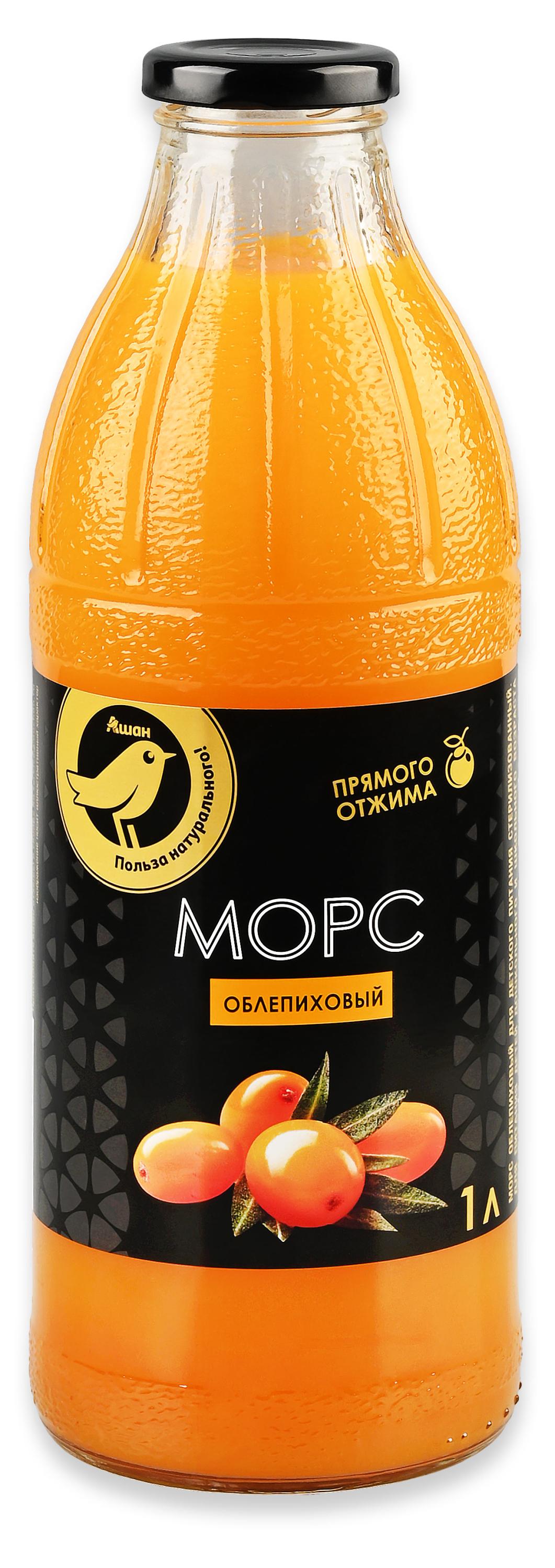 Морс АШАН Золотая птица облепиховый, 1 л