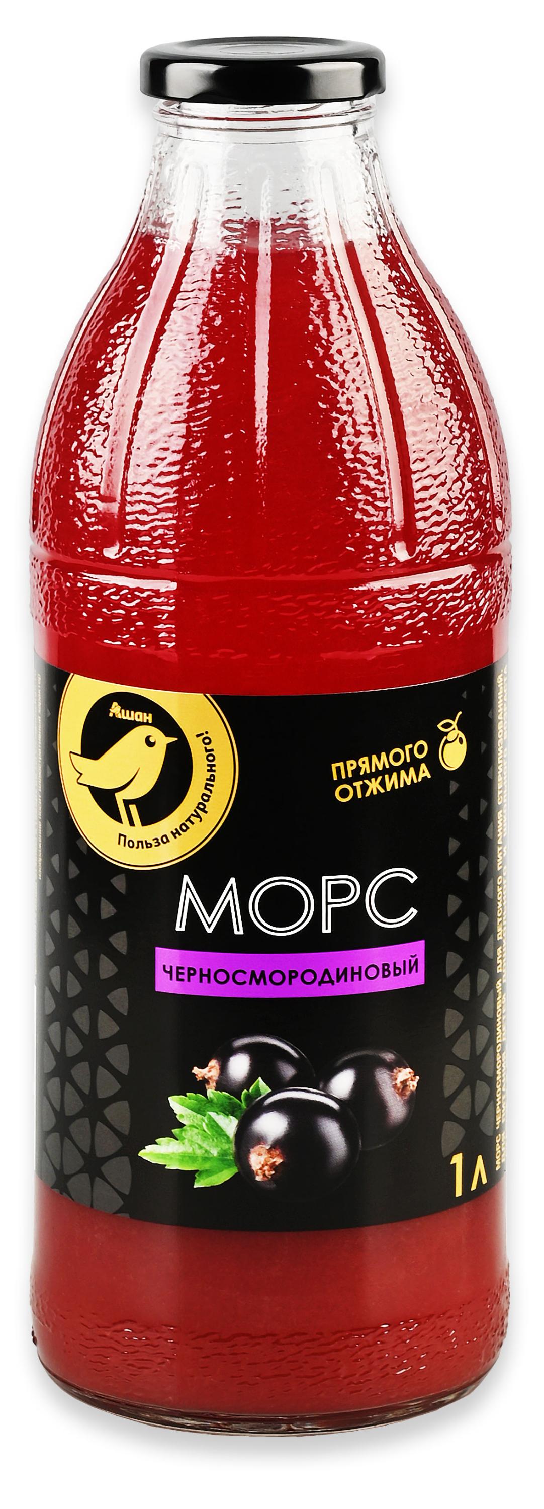 Морс АШАН Золотая птица черносмородиновый, 1 л
