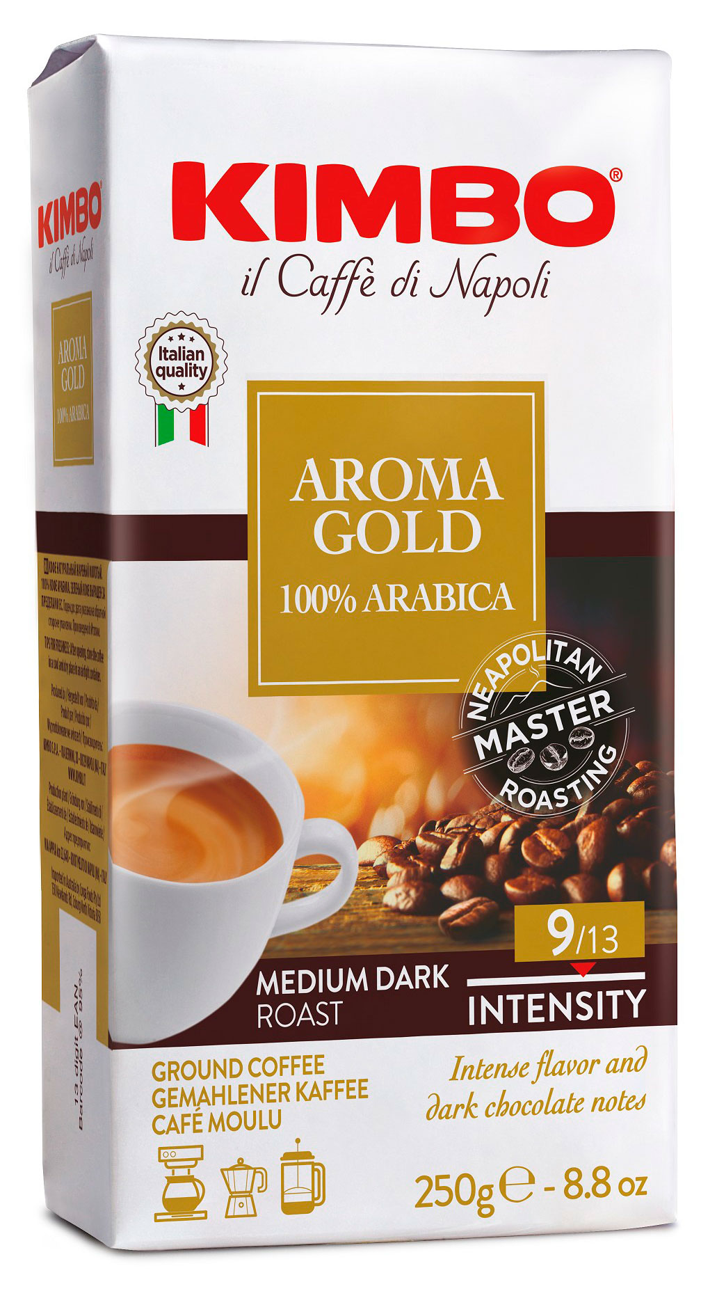 Кофе молотый KIMBO Aroma Gold, 250 г
