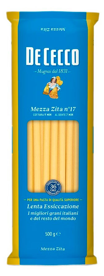 Макаронные изделия De Cecco Mezza Zita Мецца Зита 17 Италия, 500 г