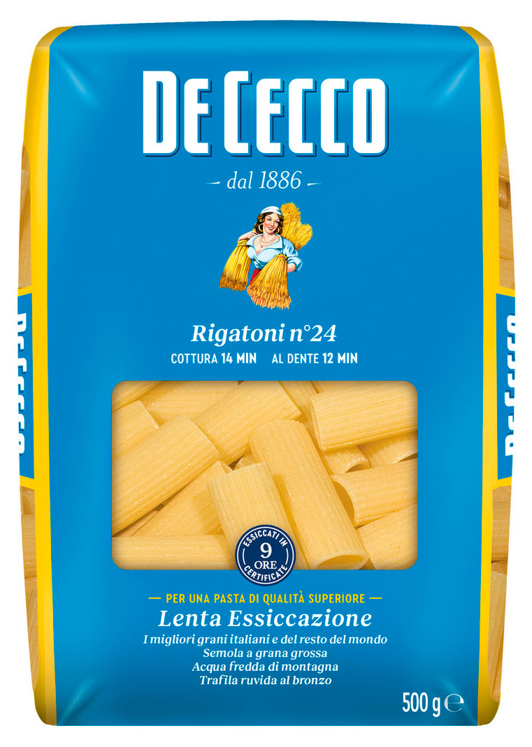 Макаронные изделия De Cecco Rigatoni Ригатони 24 Италия, 500 г