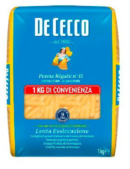 Макаронные изделия De Cecco Penne Rigate Пенне Ригате 41 Италия, 1 кг