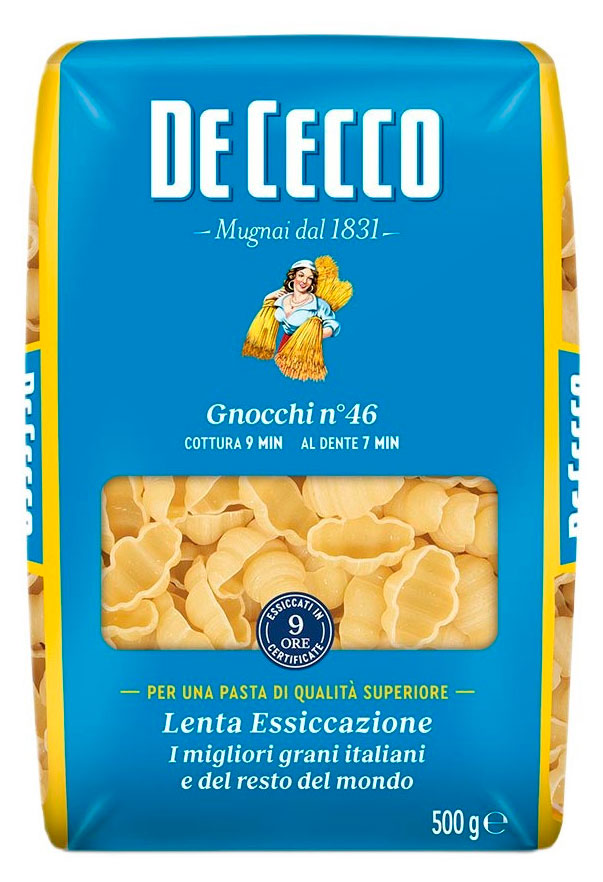 Макаронные изделия De Cecco Gnocchi Ньокки 46 Италия, 500 г