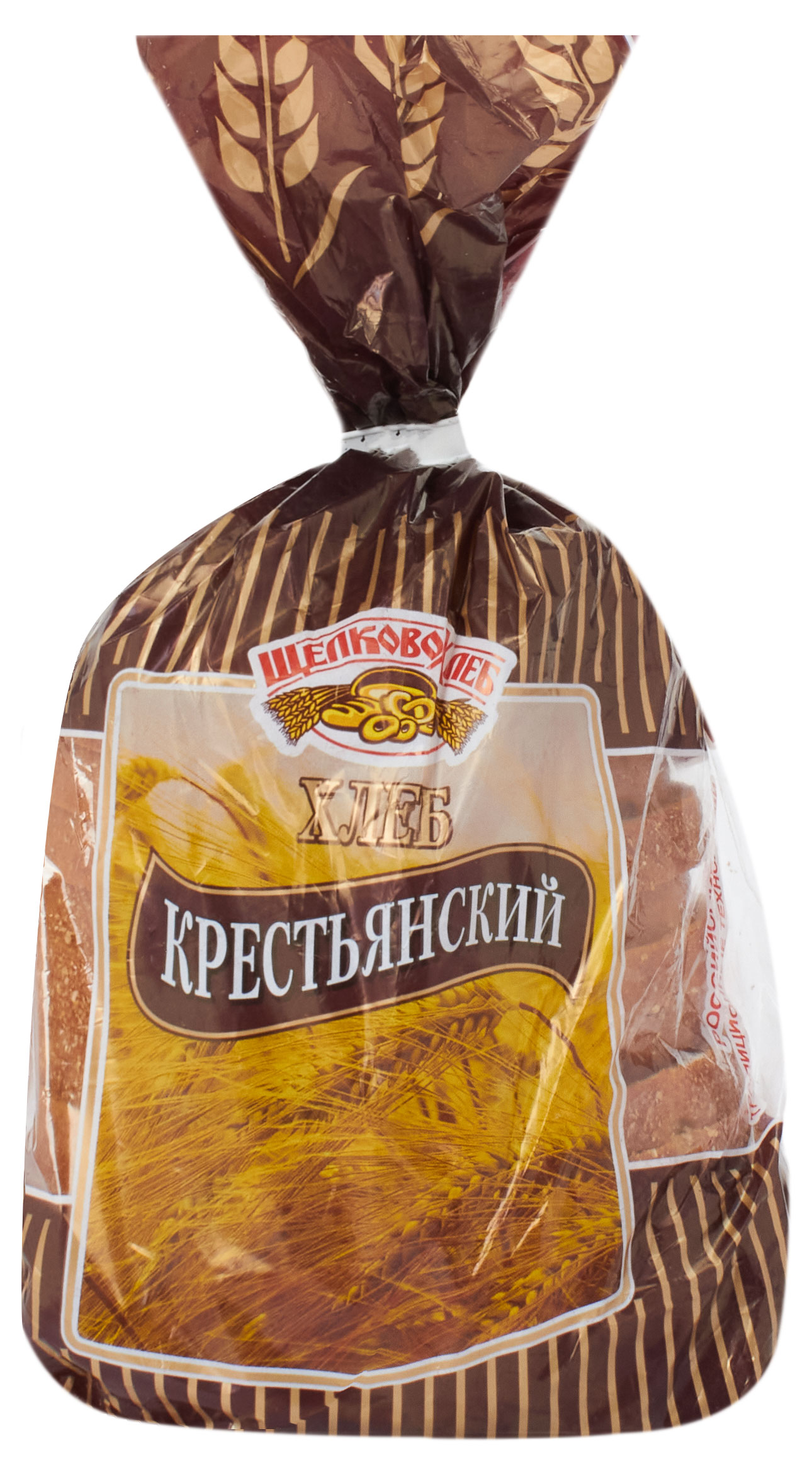 Хлеб ржано-пшеничный серый Щелковохлеб Крестьянский половинка нарезка, 320 г