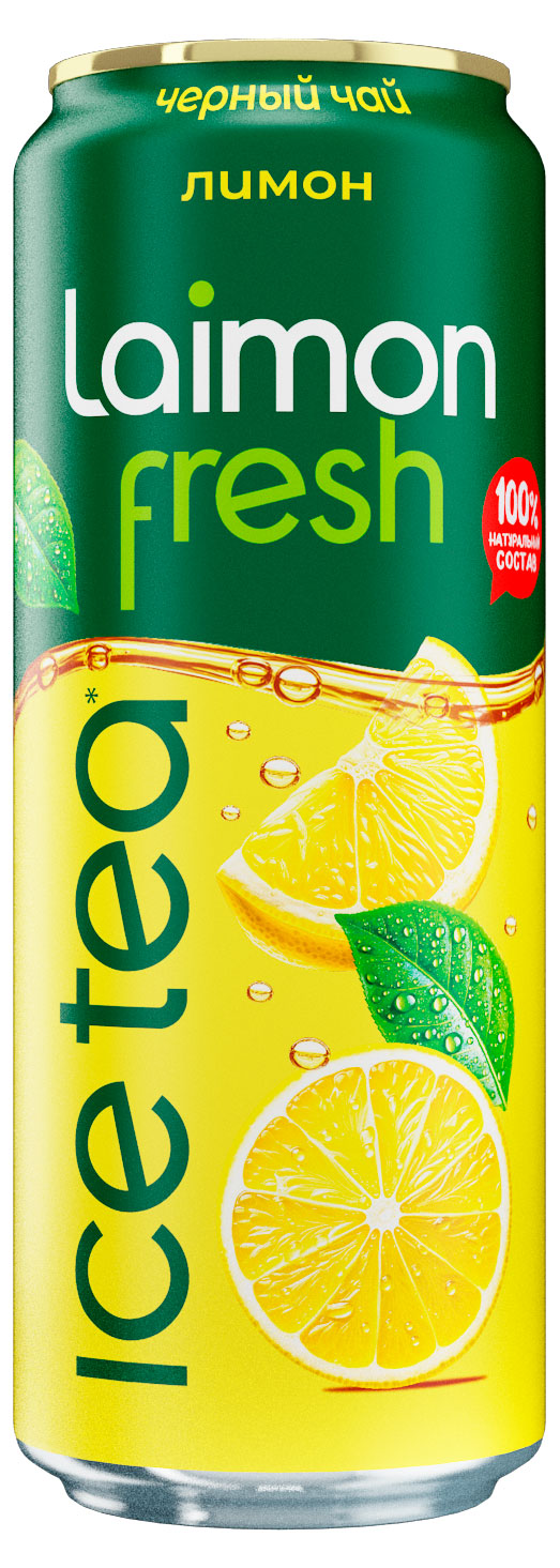 Чай черный Laimon fresh сокосодержащий с лимоном, 450 мл