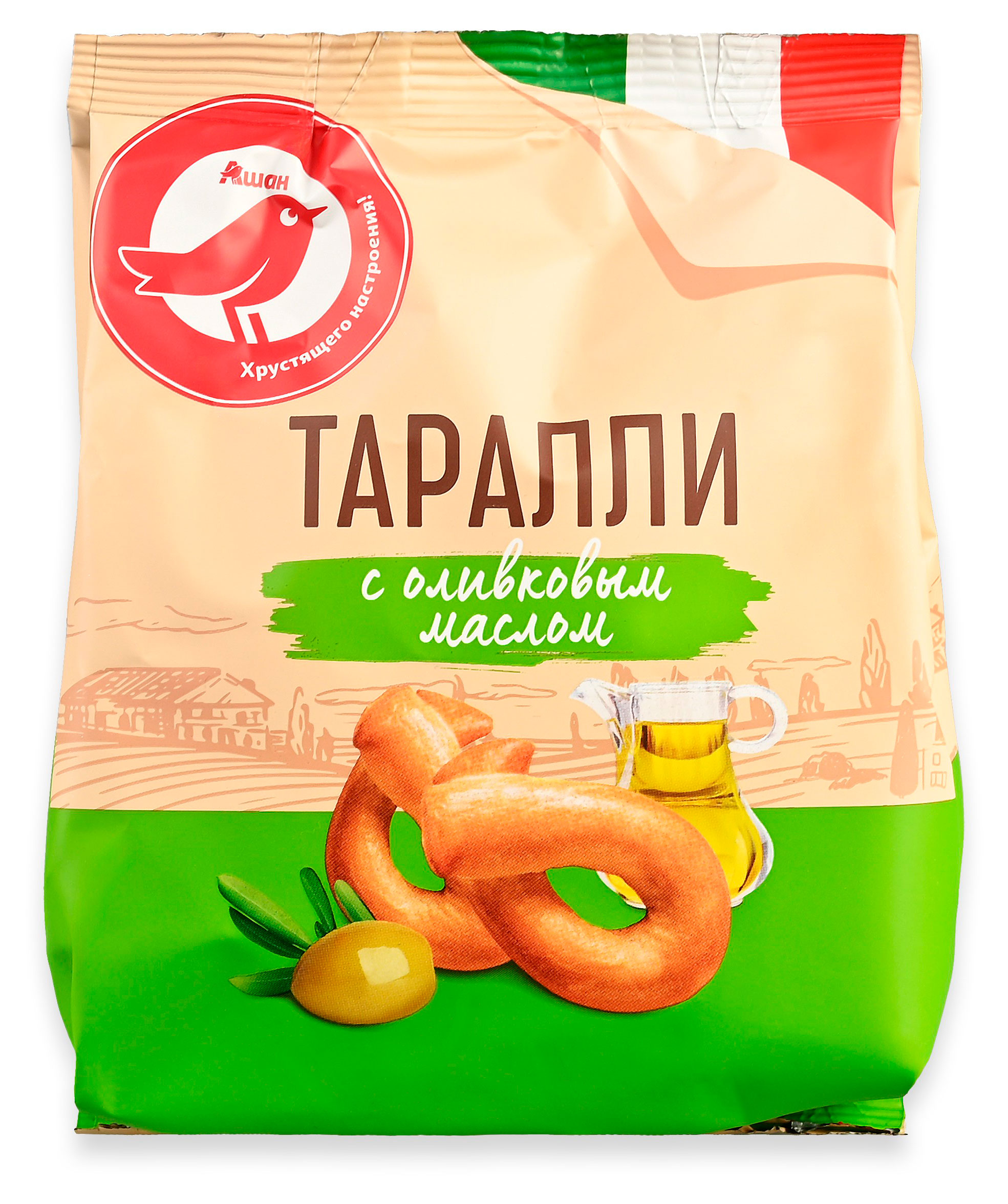 Таралли АШАН Красная птица с оливковым маслом, 180 г
