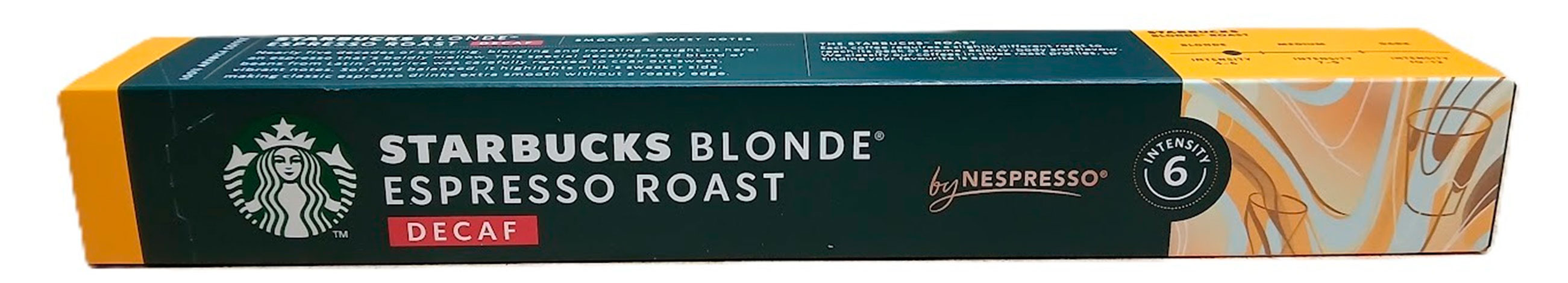 Кофе в капсулах Starbucks Nespresso blonde decaf 10 капсул Швейцария, 55 г