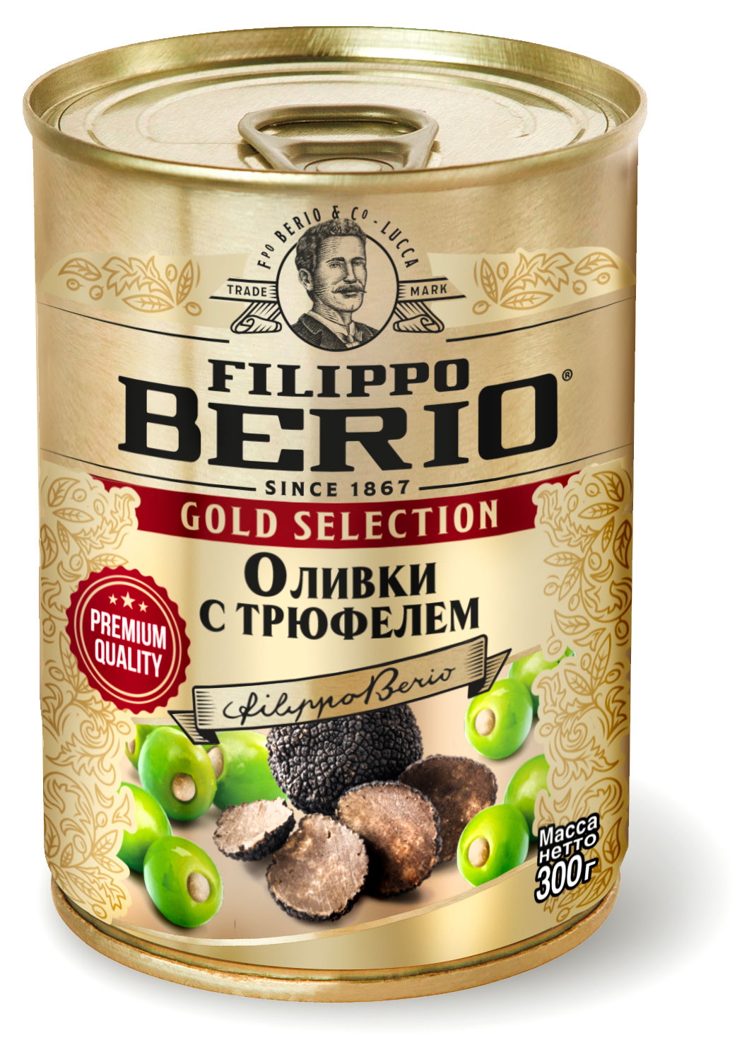 Оливки Filippo Berio фаршированные с трюфелем Испания, 300 г