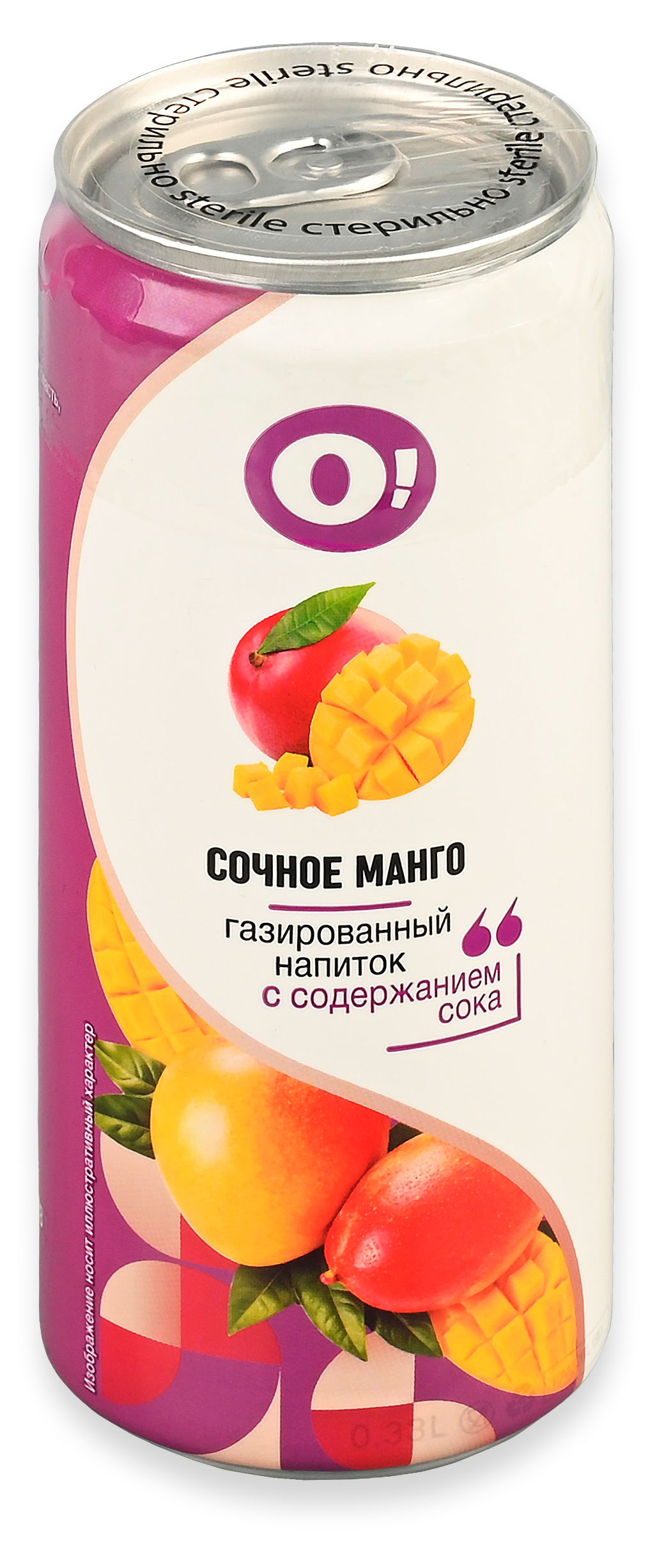 Напиток газированный О! Сочное манго, 330 мл