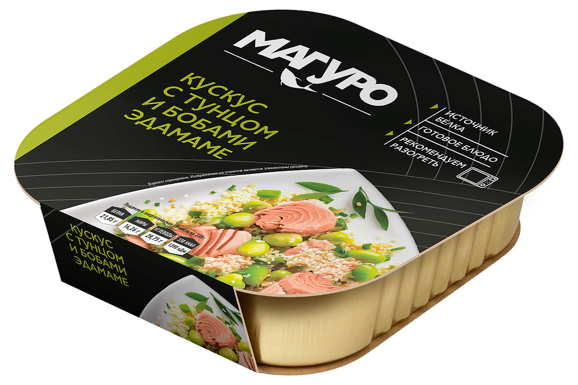 Кускус Магуро с тунцом и бобами эдамаме, 230 г