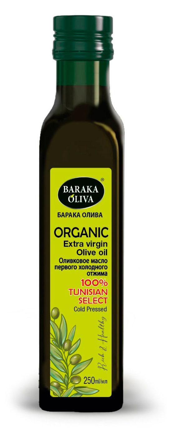 Масло оливковое Baraka Oliva нерафинированное первого холодного отжима Тунис, 250 мл