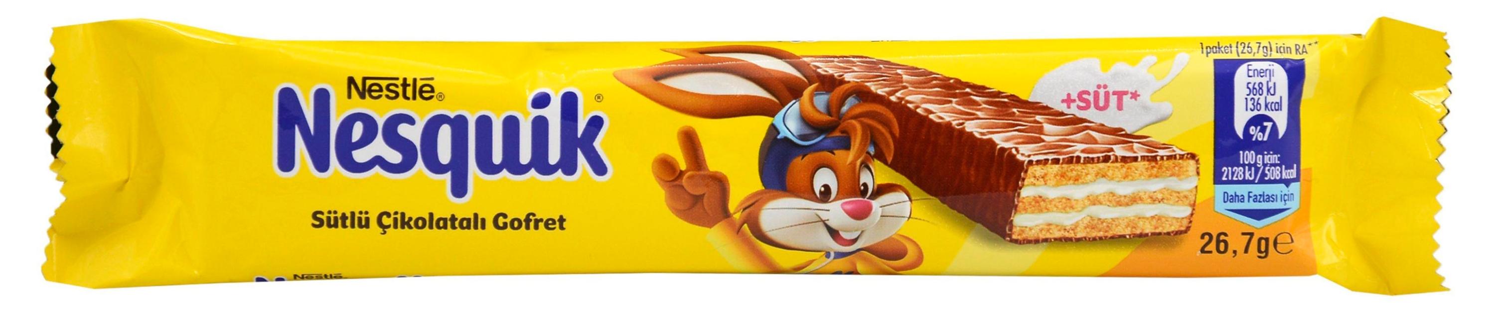 Батончик шоколадный Nesquik Wafer вафля в молочном шоколаде Турция, 26,7 г