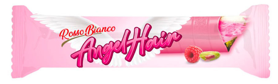 Батончик шоколадный Rosso Bianco Angel Hai с малиновым вкусом с фисташковой начинкой и пишмание Турция, 45 г