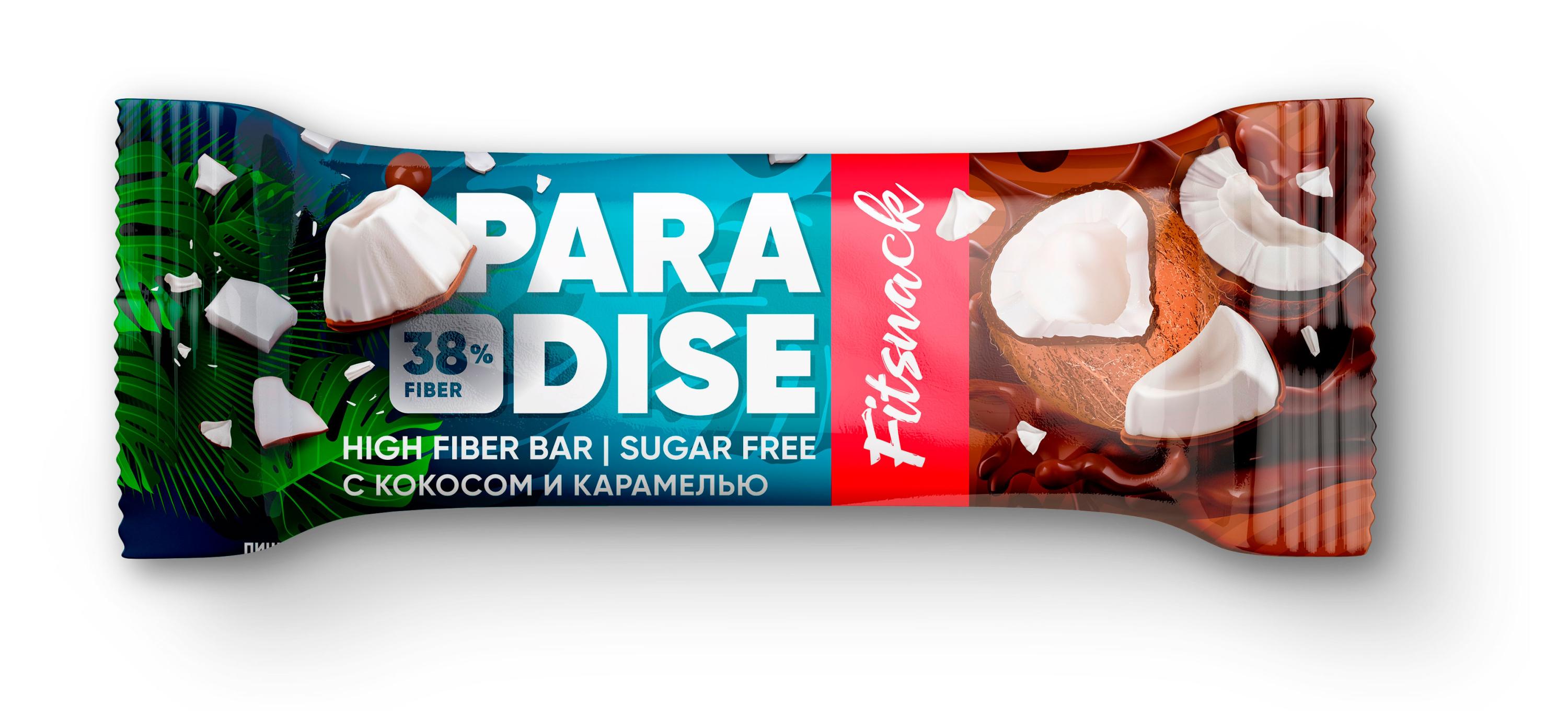 Батончик Fitsnack Paradise с кокосом и карамелью, 45 г
