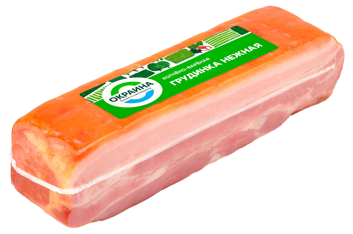 Грудинка копчено-вареная Окраина Нежная, 420 г
