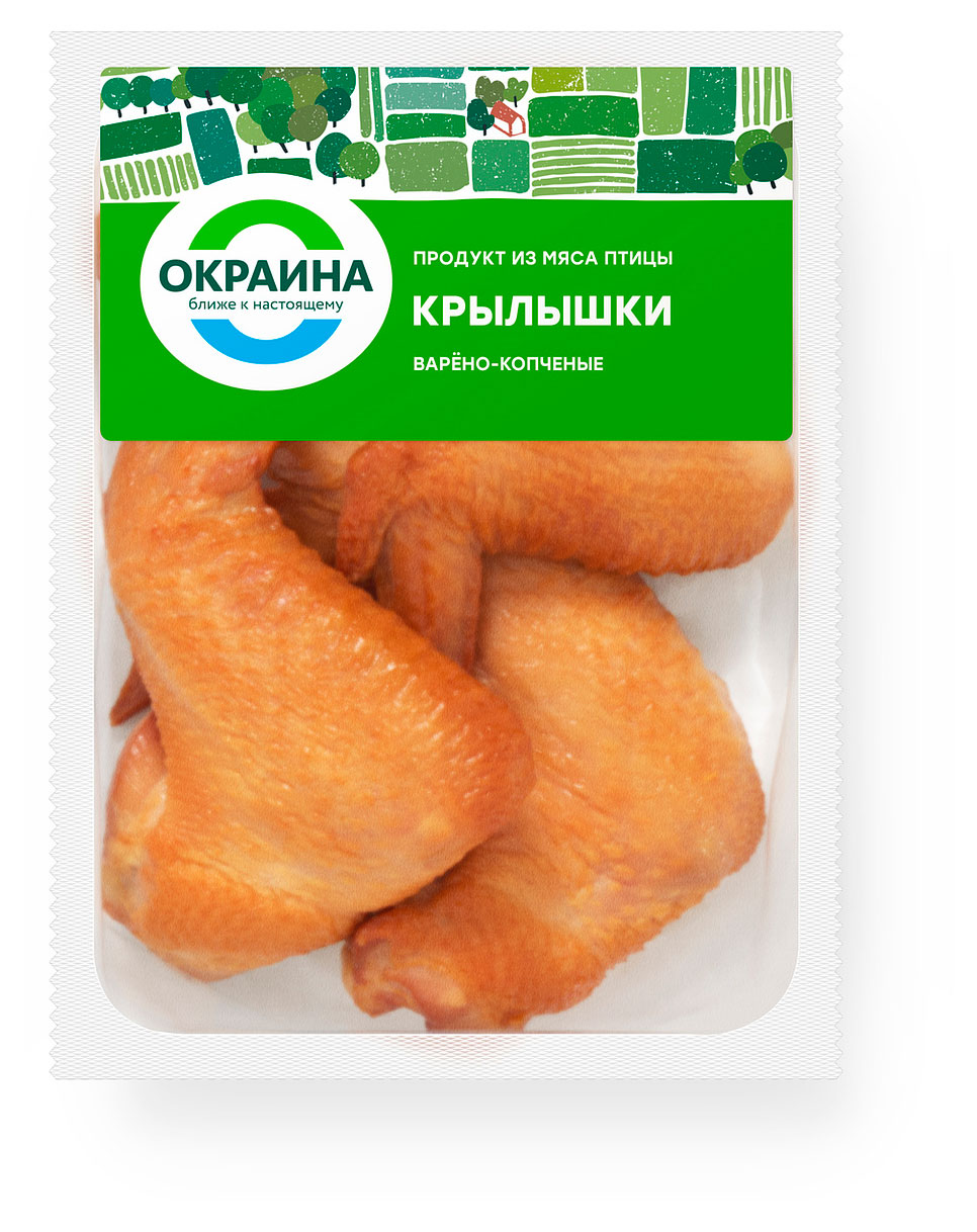 Крылышки куриные варено-копченые Окраина, ~ 360 г