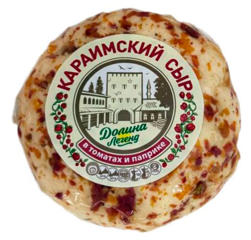 Сыр мягкий Караимский в томатах и паприке Долина Легенд 50% БЗМЖ, 300 г