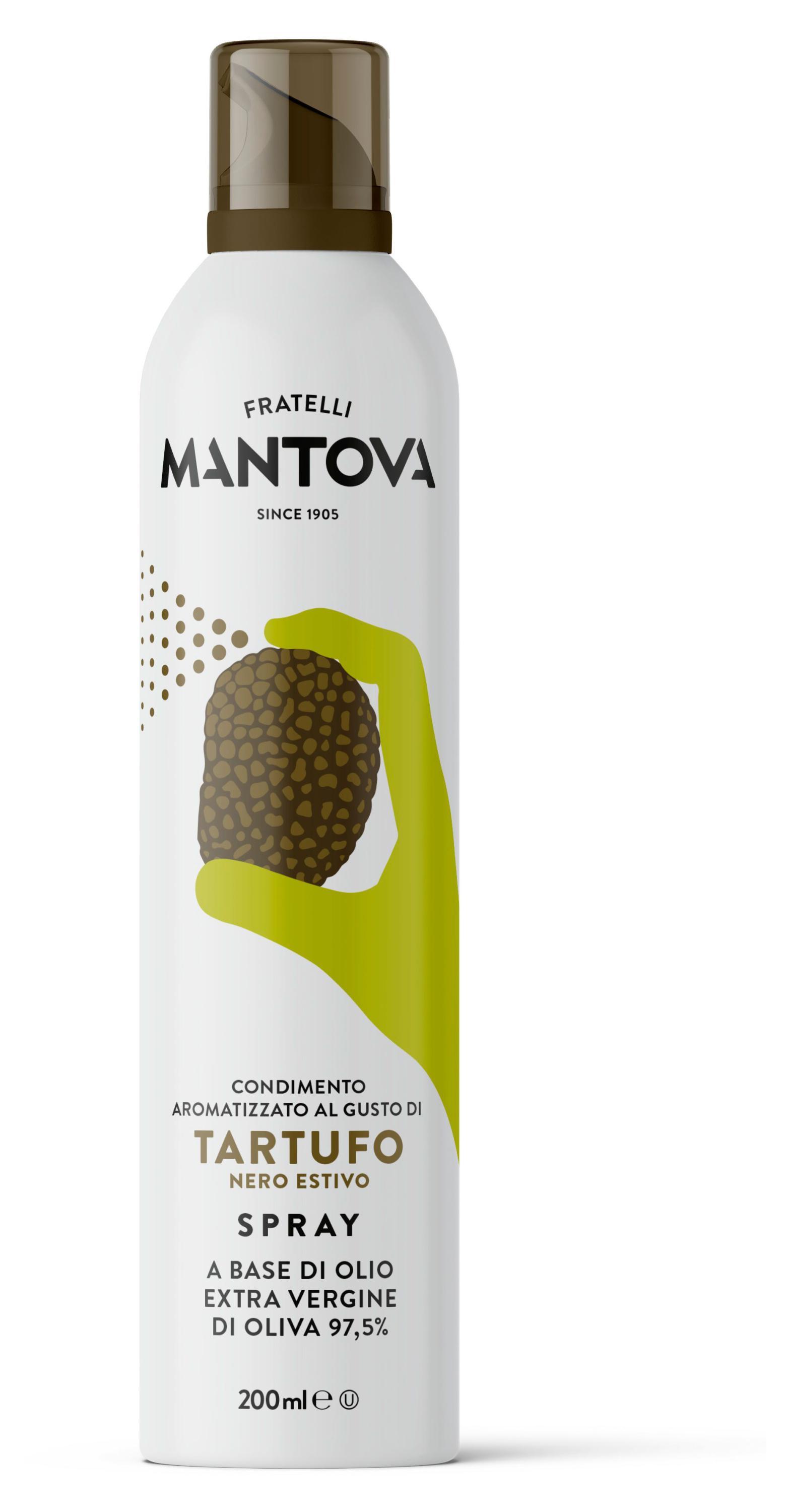 Масло-спрей оливковое Fratelli Mantova Extra Virgin нерафинированное с черным трюфелем Италия, 200 мл