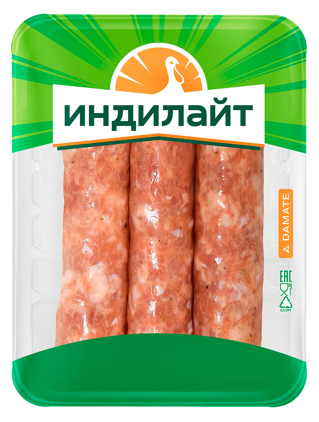 Купаты из индейки и говядины Индилайт Два мяса рубленные охлажденные, 350 г